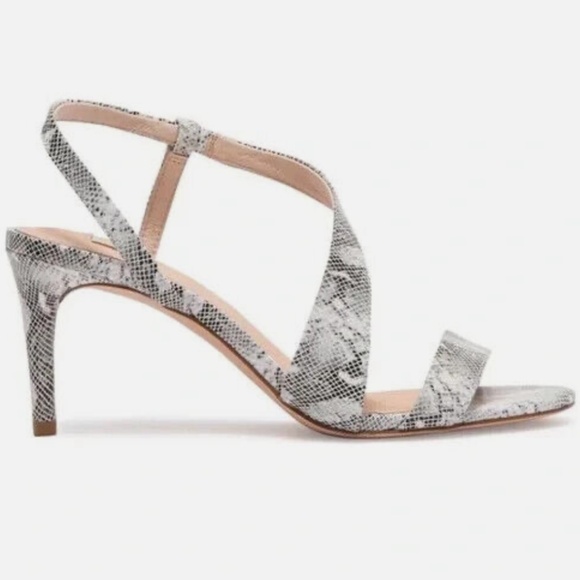 Louise et Cie Kass Lizard Snakeprint Embossed Stiletto Slingback Sandal Sz 8.5M - Picture 11 of 14